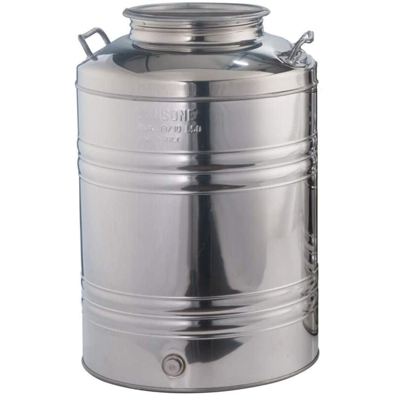 foto del prodotto sansone fusto aggraffato 50 litri inox bidone olio f50 r