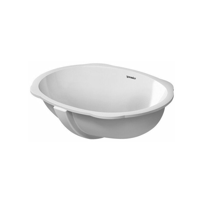 foto del prodotto santosa lavabo incasso con troppopieno senza foro rubinetto b 510x375mm senza foro rubinetto bianco duravit