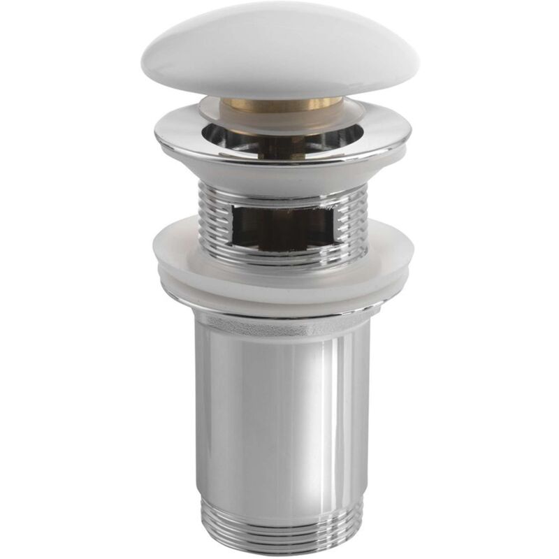 foto del prodotto sapho accessori piletta di chiusura per lavabi con troppopieno, click clack, bianca ar902