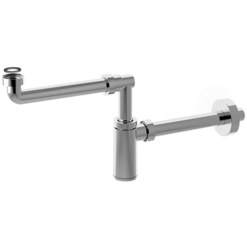 foto del prodotto sapho bonomini king sifone salvaspazio per lavabo, 1 1 4, scarico 32 mm, cromo 0595sp25k7