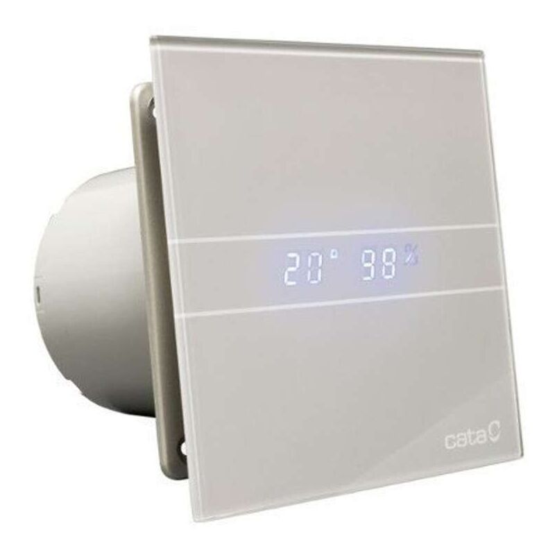 foto del prodotto sapho cata e ventilatore da bagno e 100 gsth assiale con controllo automatico, 8 w, condotto 100 mm, argento 00900600