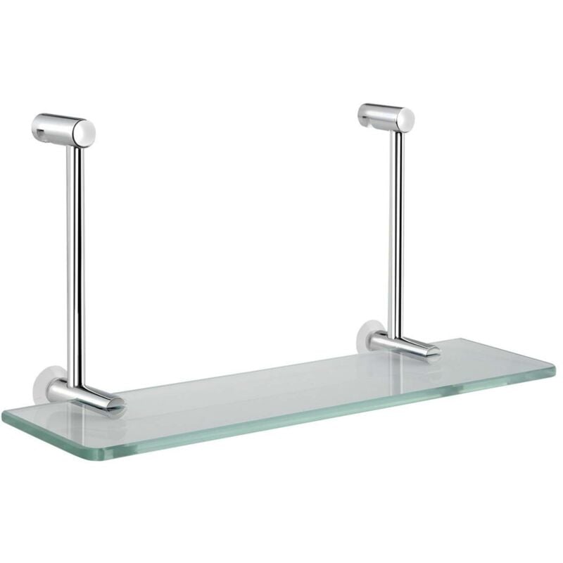 foto del prodotto sapho circle mensola per schermo doccia 400x180x128 mm, vetro cromo 1301 15