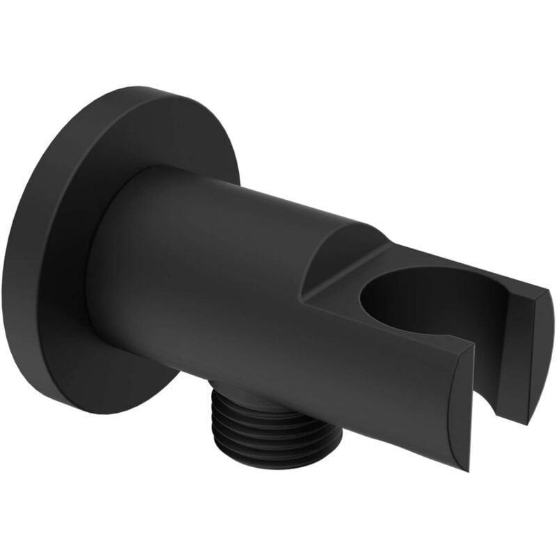 foto del prodotto sapho docce presa d acqua a muro con supporto doccia, nero opaco 1205 09b