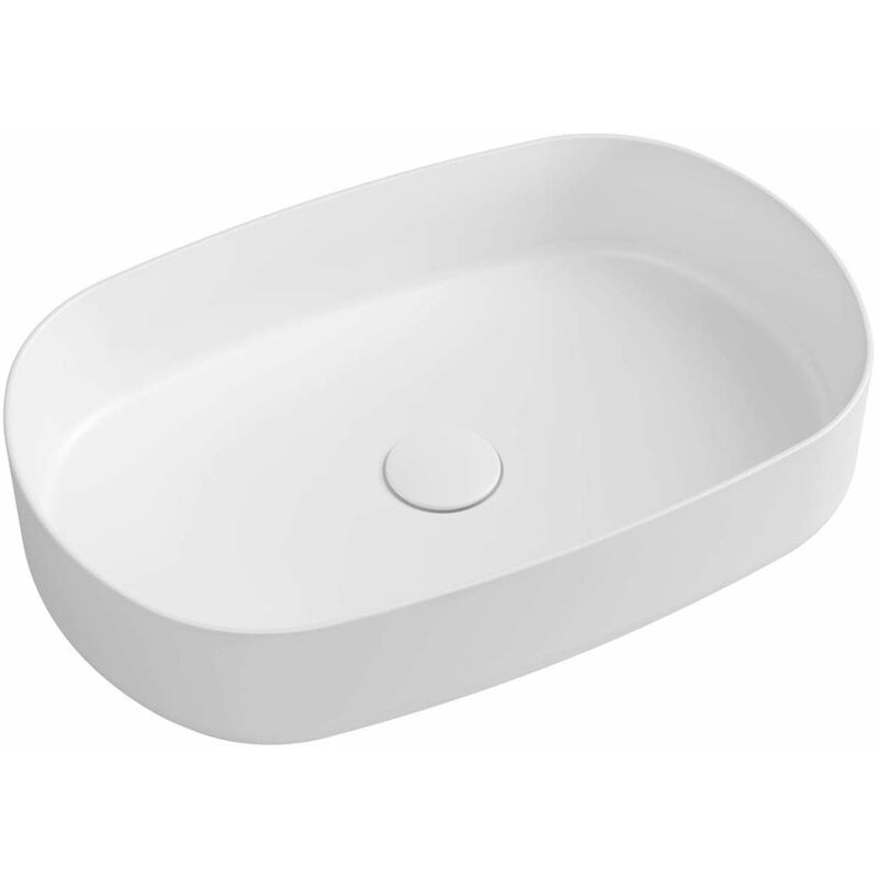 foto del prodotto sapho infinity lavabo da appoggio, 55x36 cm, senza troppopieno, bianco 10nf65055