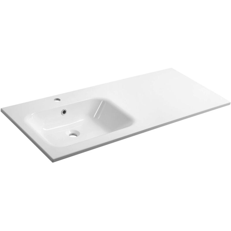 foto del prodotto sapho lavabi lavabo, 121x52cm, con troppopieno, foro per miscelatore, bianco ac121l
