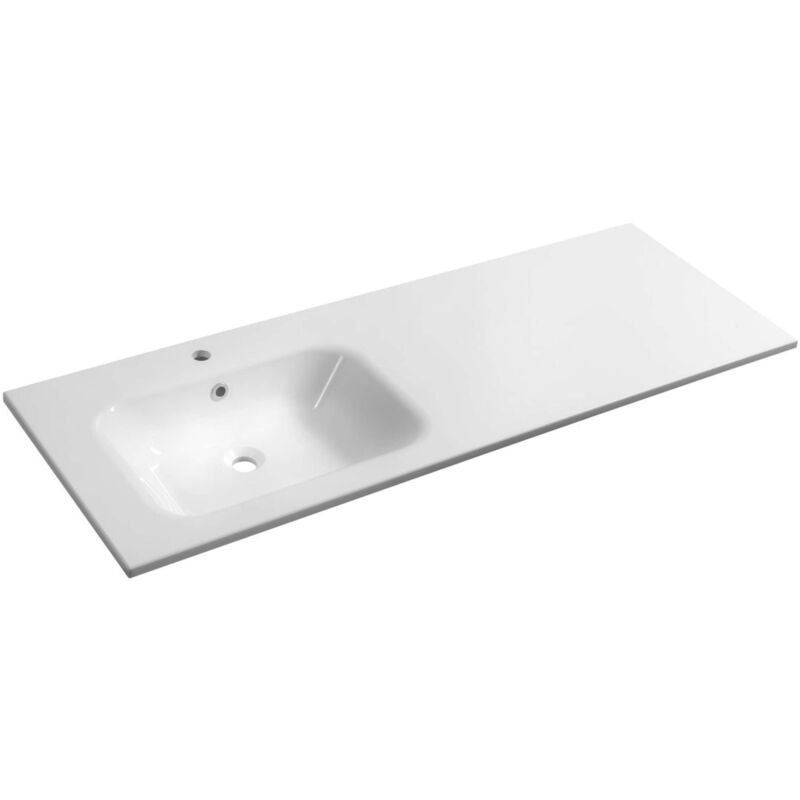 foto del prodotto sapho lavabi lavabo, 141x52cm, con troppopieno, foro per miscelatore, bianco ac141l