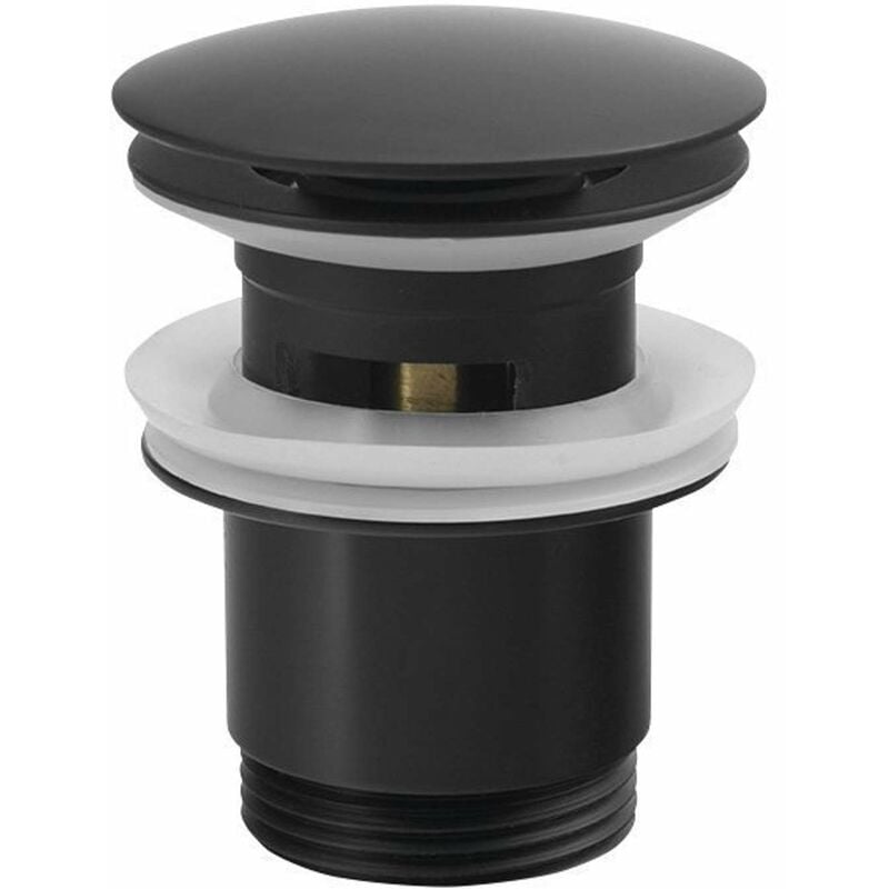 foto del prodotto sapho pilette piletta chiudibile per lavabo, clickclack, tappo grande, nero cv1007b