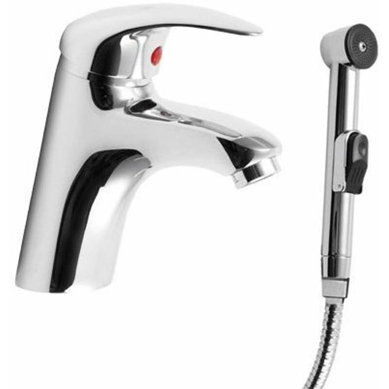 foto del prodotto sapho rubinetteria miscelatore per lavabo con doccetta bidet, cromo 1209 05