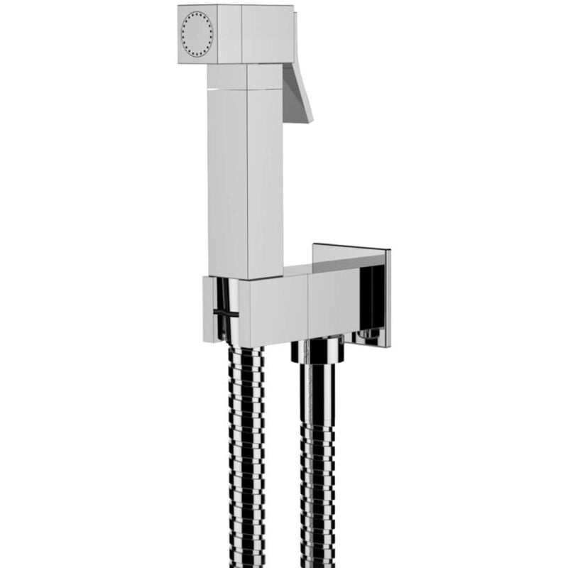 foto del prodotto sapho rubinetti non miscelatori miscelatore a parete con doccetta bidet, quadrato, cromato db108