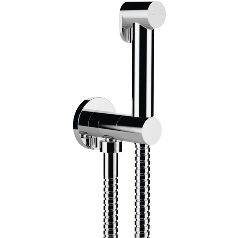 foto del prodotto sapho rubinetti non miscelatori rubinetto a parete con doccetta bidet a mano, rotondo, cromo db107