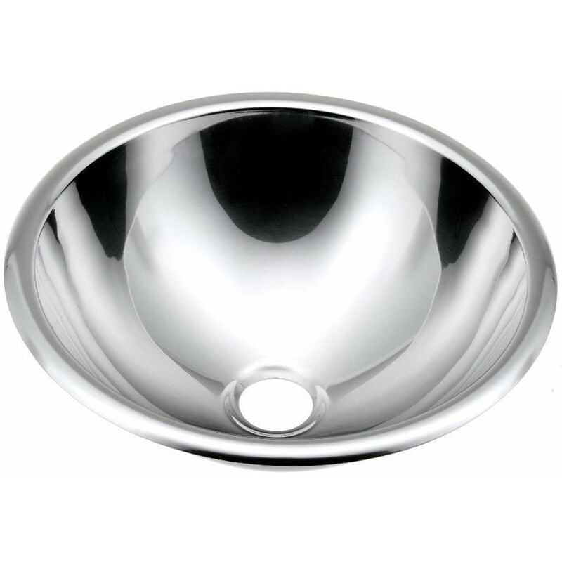 foto del prodotto sapho sanitari in acciaio inox lavabo ad incasso in acciaio inox, diametro 36 cm 13029.b