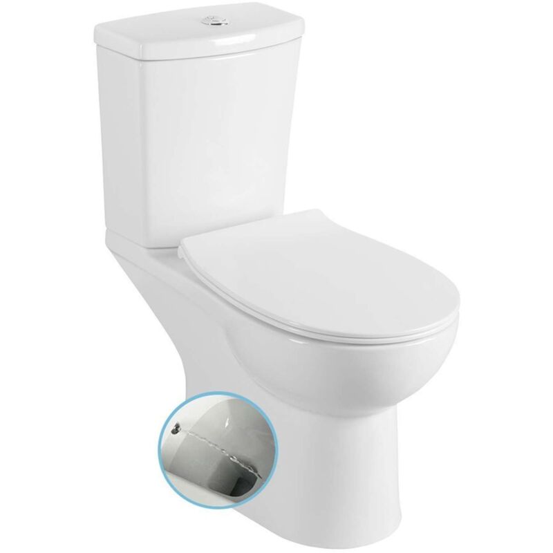 foto del prodotto sapho sanitari in ceramica wc kombi kairo, con doccetta bidet, scarico posteriore, bianco pc106