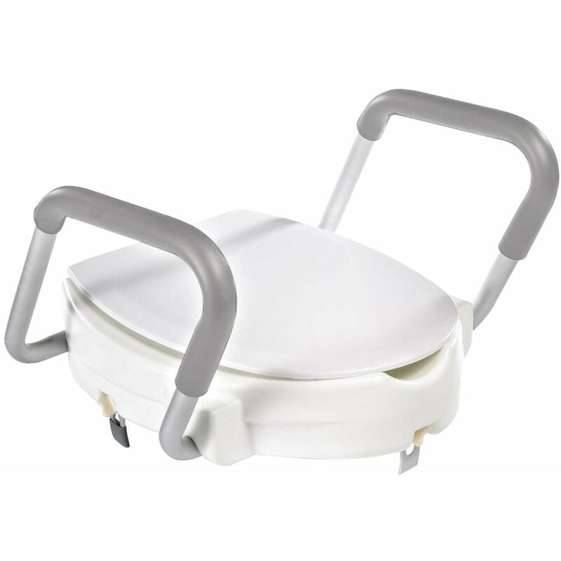 foto del prodotto sapho sedili wc ridder copriwater rialzato 100 mm, con maniglie, bianco a0072001