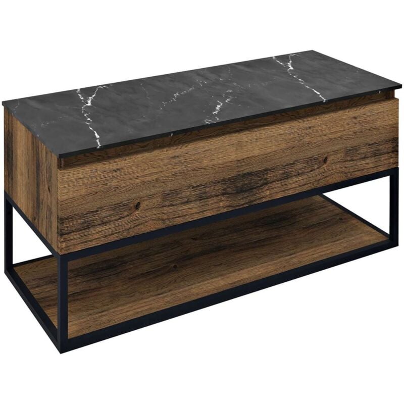 foto del prodotto sapho skara mobiletto da lavabo 100x50x45 cm, 1 cassetto, nero opaco rovere collingwood cg009 1919