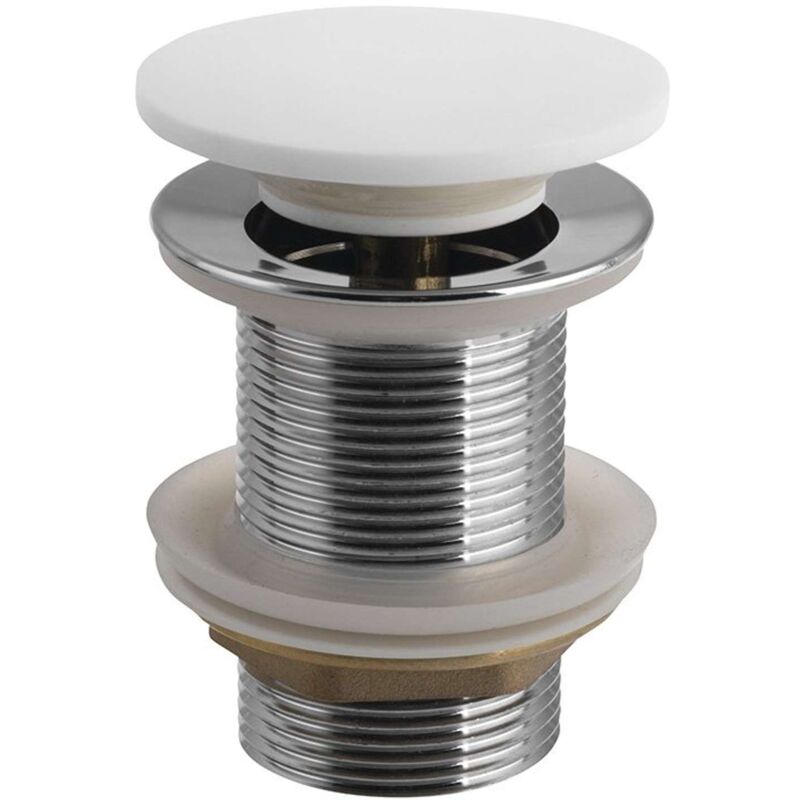 foto del prodotto sapho thin piletta di scarico, click clack, bianco opaco wn721