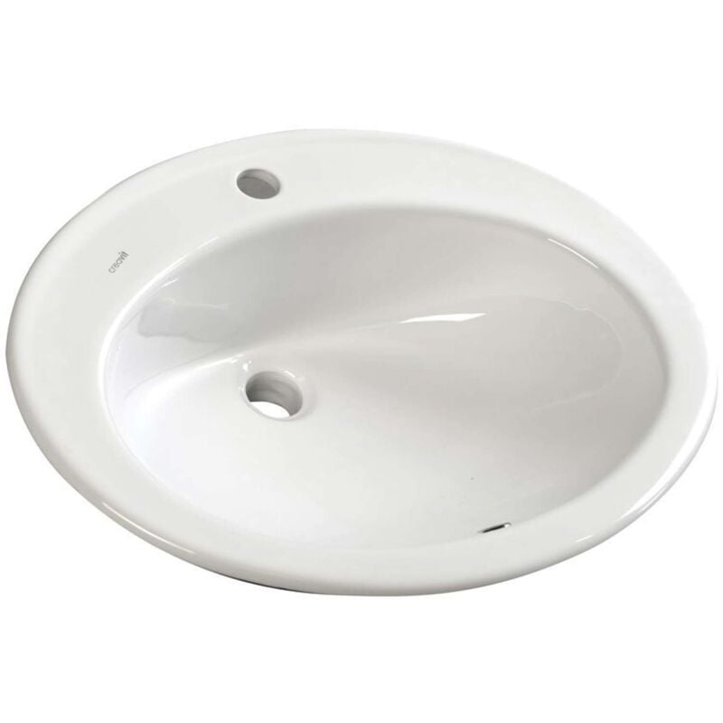 foto del prodotto sapho tropico lavabo da incasso 580x460 mm, con troppopieno, foro per rubinetto, bianco tp230