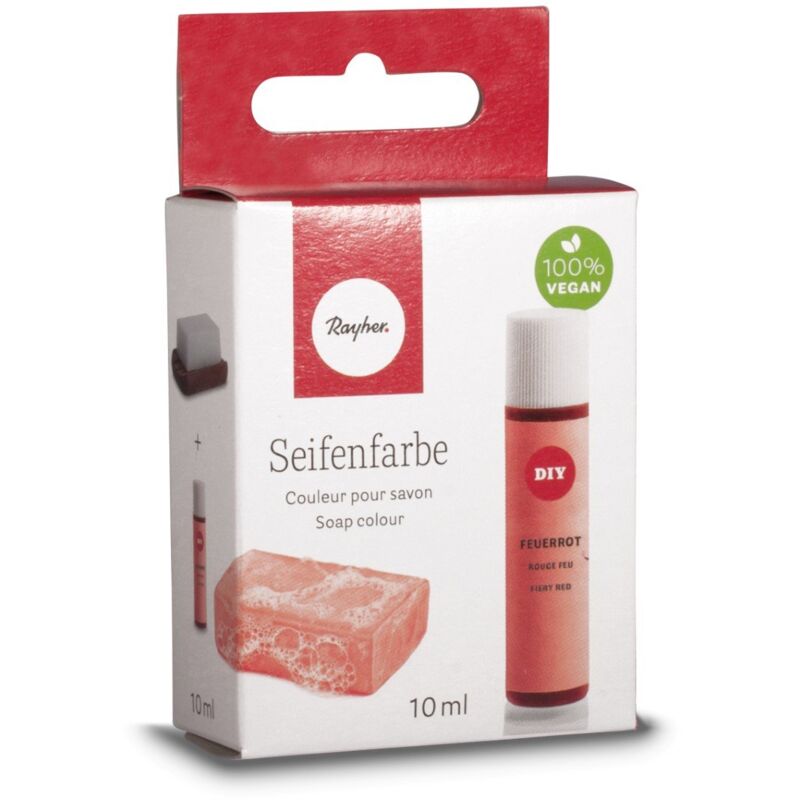 foto del prodotto sapone, 10 ml, rosso fuoco, liquido, 10.3 x 6 x 2.7 cm, 1 unit rayher