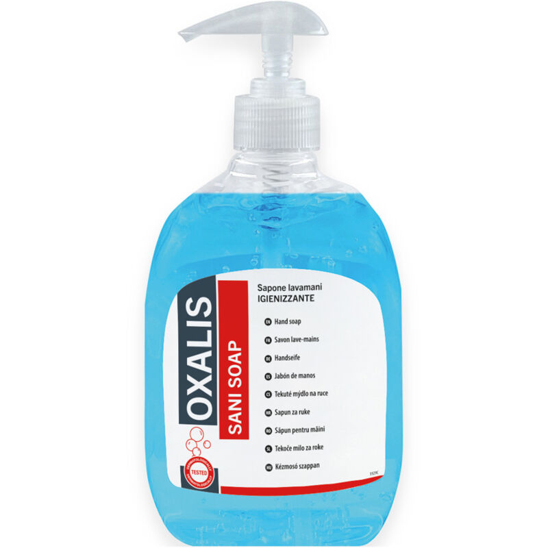 foto del prodotto sapone lavamani oxalis sani soap 500 ml con dispenser