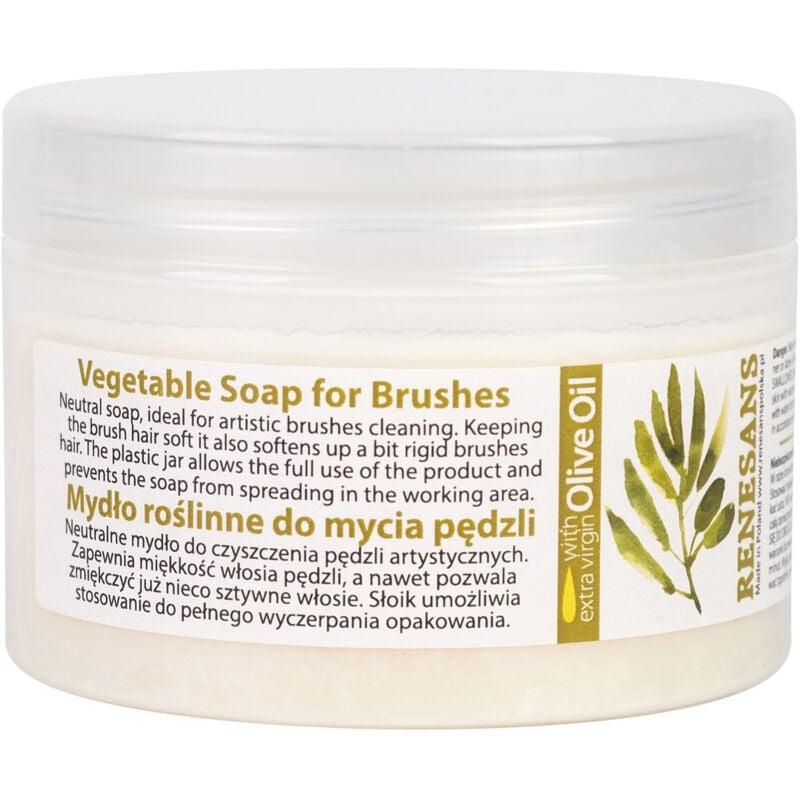 foto del prodotto sapone vegetale per il lavaggio e la pulizia dei pennelli artistici renesans 115g
