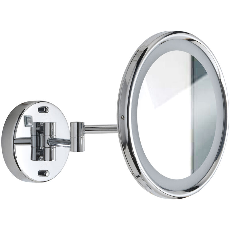 foto del prodotto sarah specchio cromato ingranditore da parete 3x con led codice prod 000021001300000 gedy