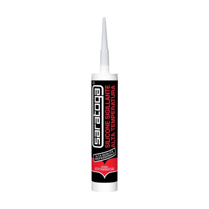 foto del prodotto saratoga 310ml silicone acetico alta temperatura per forni caldaie caminetti, colori rosso