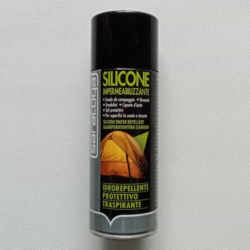 foto del prodotto saratoga 400ml silicone impermeabilizzante trasparente per tessuti e cuoio