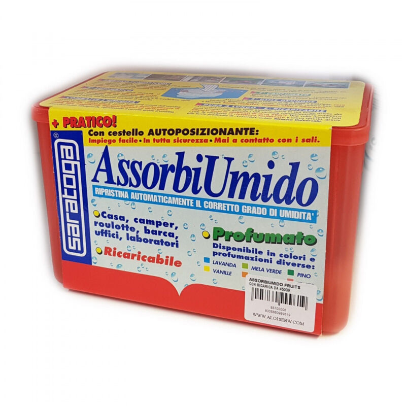 foto del prodotto saratoga assorbiumido in vaschetta con 1 ricarica da 450gr fragranza fruits