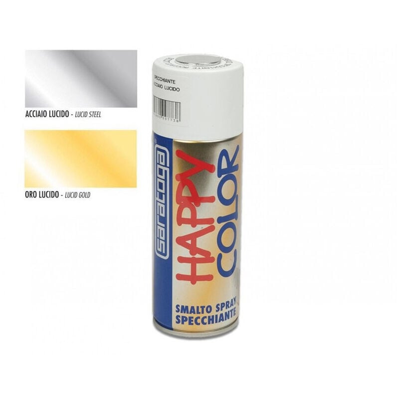 foto del prodotto saratoga bomboletta happy color 400ml specchiante lucido, colori happy color oro