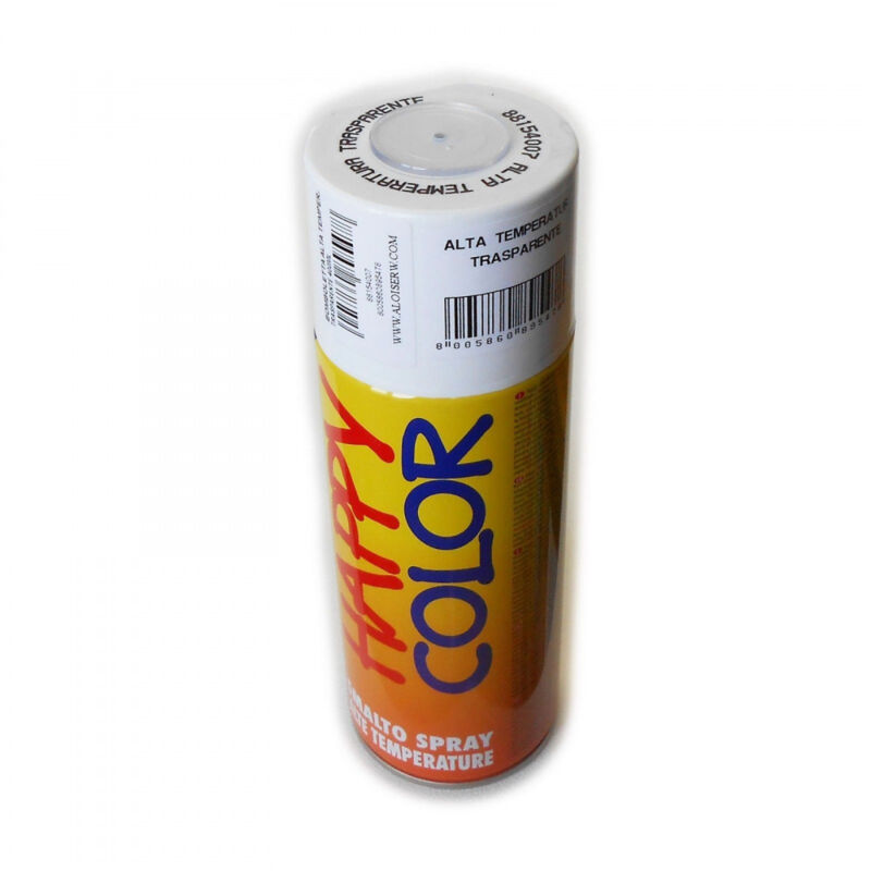 foto del prodotto saratoga bomboletta happy color 400ml spray per alta temperatura max 350 c finitura semilucida, colori happy color trasparente