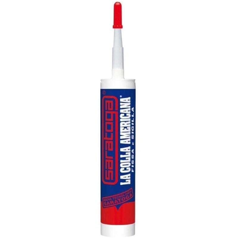 foto del prodotto saratoga colla americana cartuccia 450 g adesivo bianco sigillante multiuso