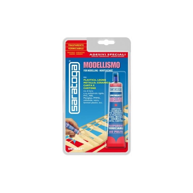 foto del prodotto saratoga colla per modellismo unimast per plastica legno metallo ceramica 22 ml
