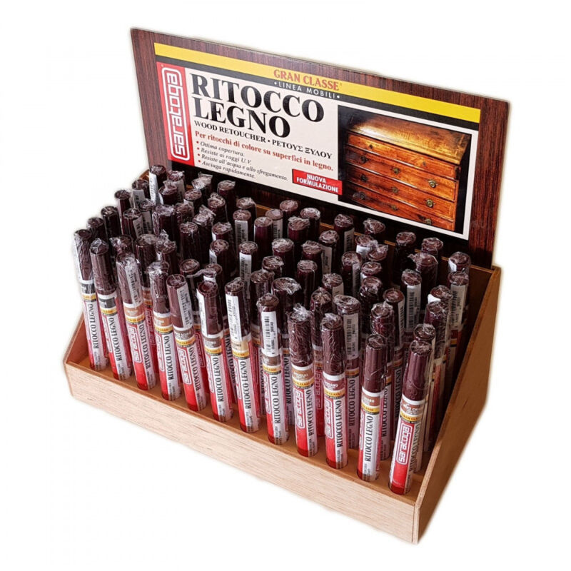 foto del prodotto saratoga gran classe 10ml pennarello paint ritocco legno, colori teak