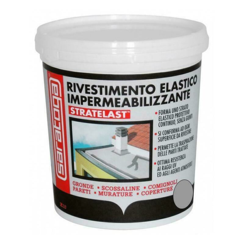 foto del prodotto saratoga guaina liquida grigia stratelast da 4 lt.