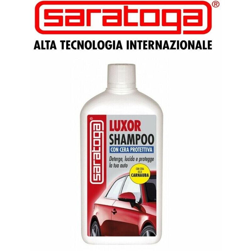 foto del prodotto saratoga luxor shampoo con cera protettiva autolucidante deterge lucida protegge auto 1lt