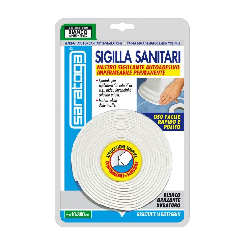 foto del prodotto saratoga nastro sigilla sanitari autoadesivo