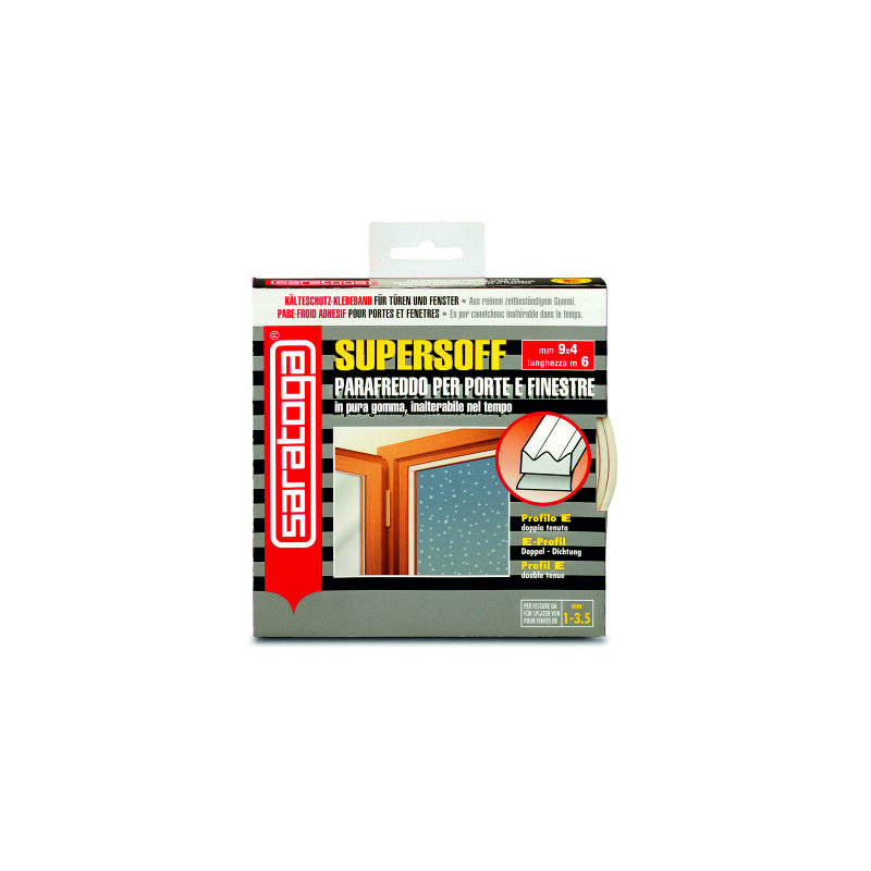 foto del prodotto saratoga parafreddo supersoff 9x4mm 6m bianco con profilo a