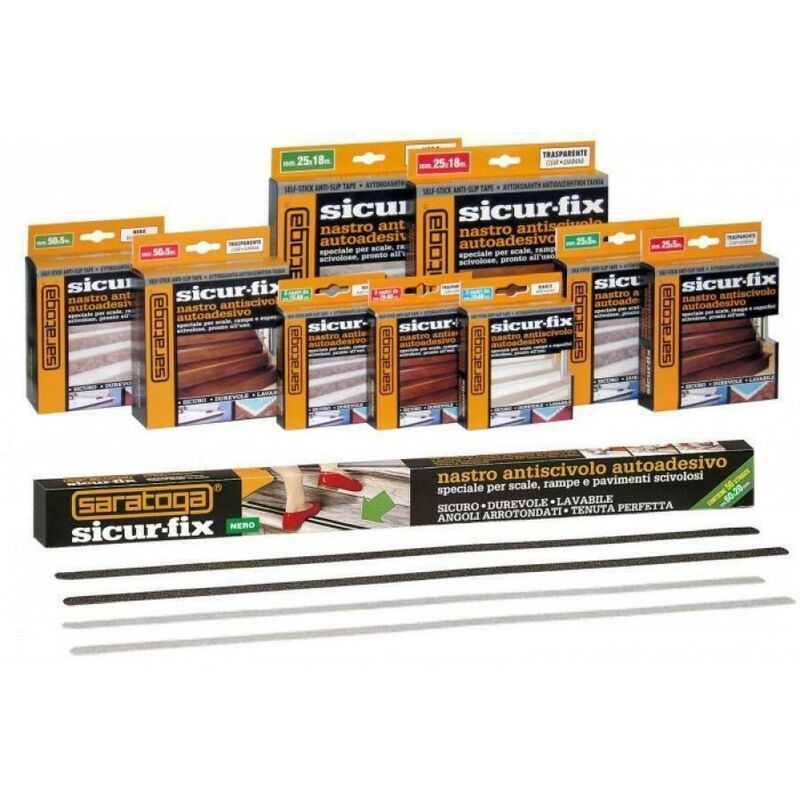 foto del prodotto saratoga sicur fix strisce antiscivolo nere mm.50 mt.5