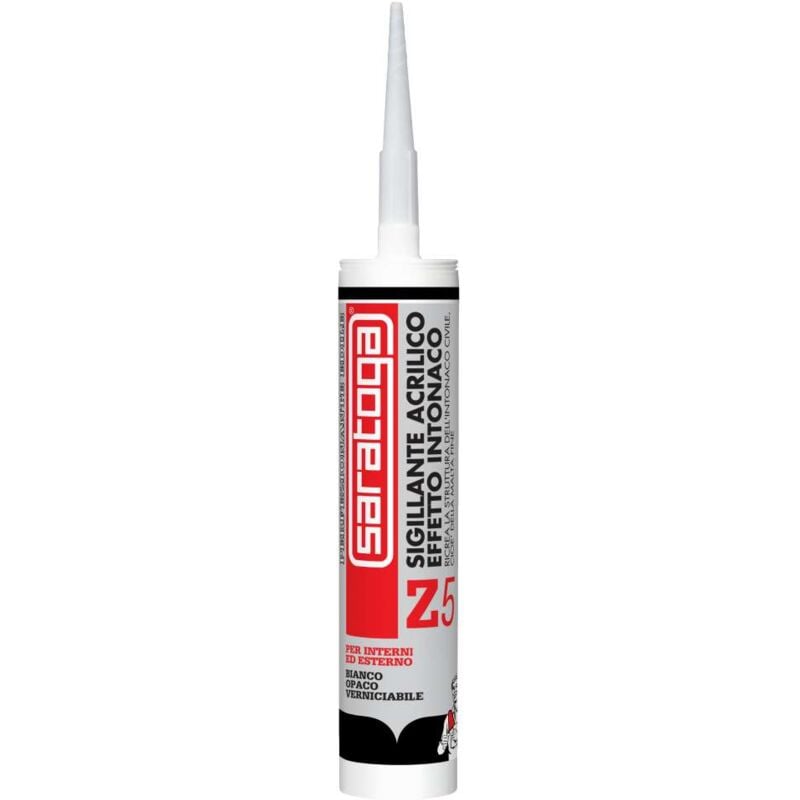 foto del prodotto saratoga sigillante acrilico effetto intonaco bianco 280 ml