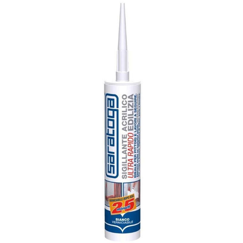 foto del prodotto saratoga silicone 25 minuti 300ml sigillante acrilico grigio ultra rapido