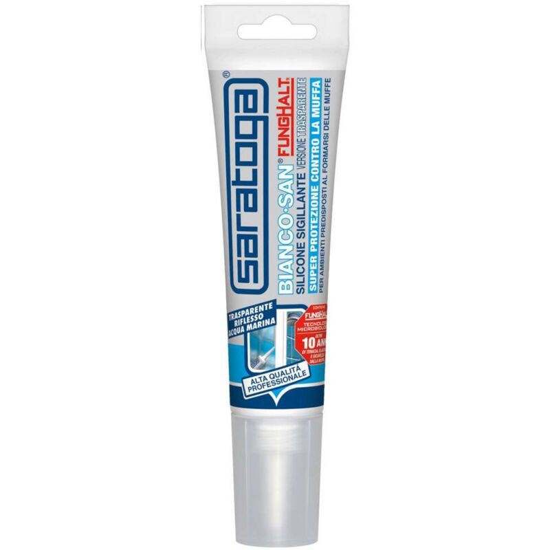 foto del prodotto saratoga silicone bianco san ml.90 trasparente