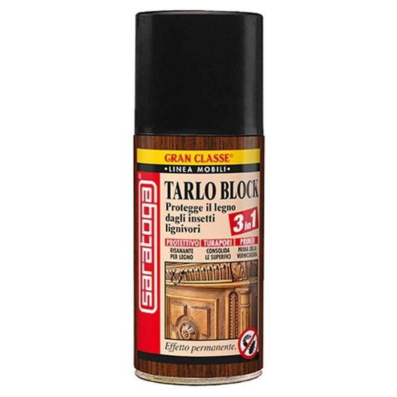 foto del prodotto saratoga tarlo block antitarlo spray protettivo 3in1 per legno 150ml
