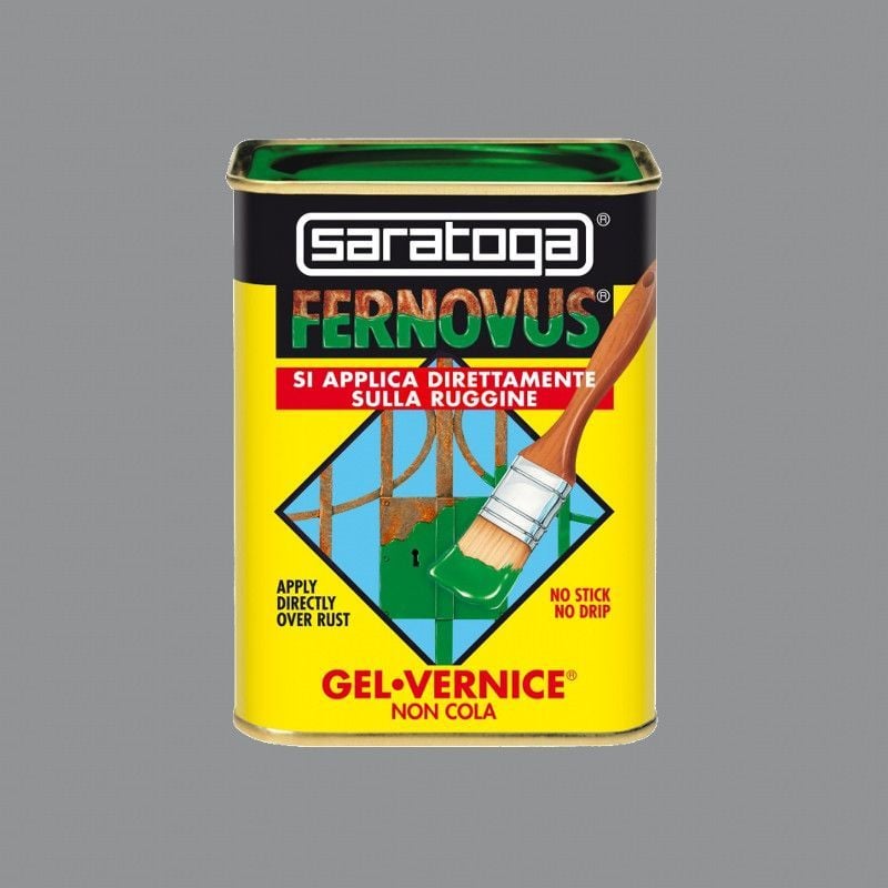 foto del prodotto saratoga vernice antiruggine in gel fernovus brillante 750ml grigio medio