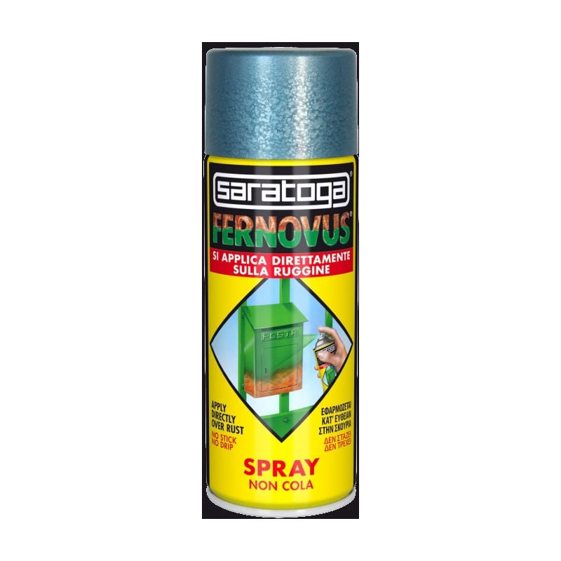 foto del prodotto saratoga vernice antiruggine spray fernovus 400ml nero brillante