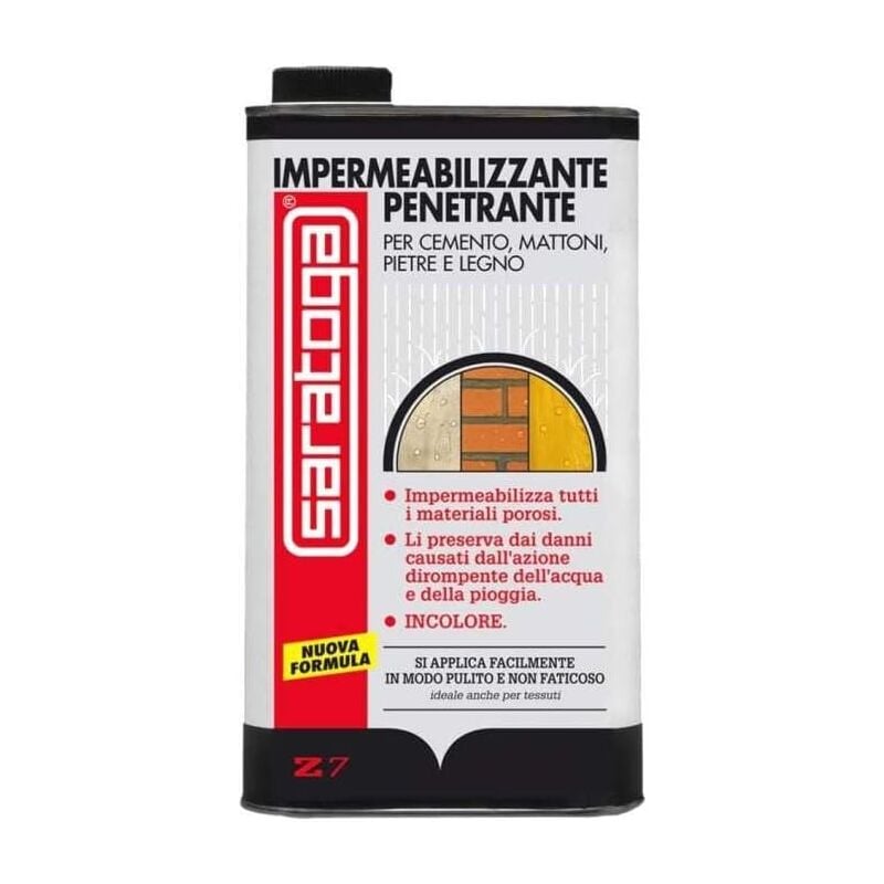 foto del prodotto saratoga z7 impermealizzante per cemento, mattoni, pietra e legno 1 litro