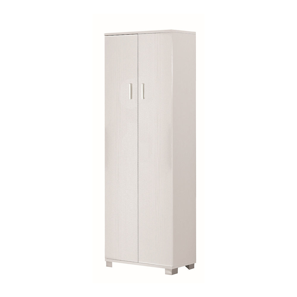 foto del prodotto sarmog armadio 180 2 ante bianco mobile con ripiani da ufficio camera letto cameretta