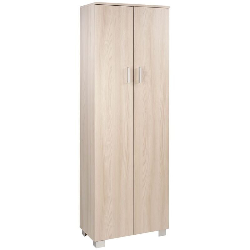 foto del prodotto sarmog armadio 180 2 ante olmo mobile con ripiani da ufficio camera da letto scarpiera