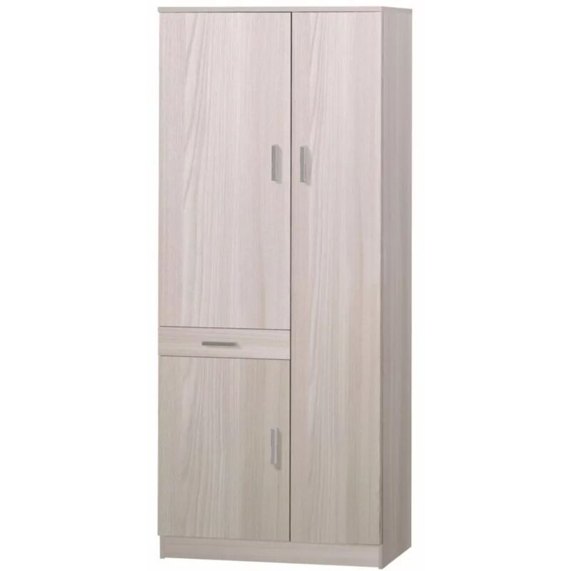 foto del prodotto sarmog armadio multiuso olmo chiaro 3 ante, 77x34x183 cm