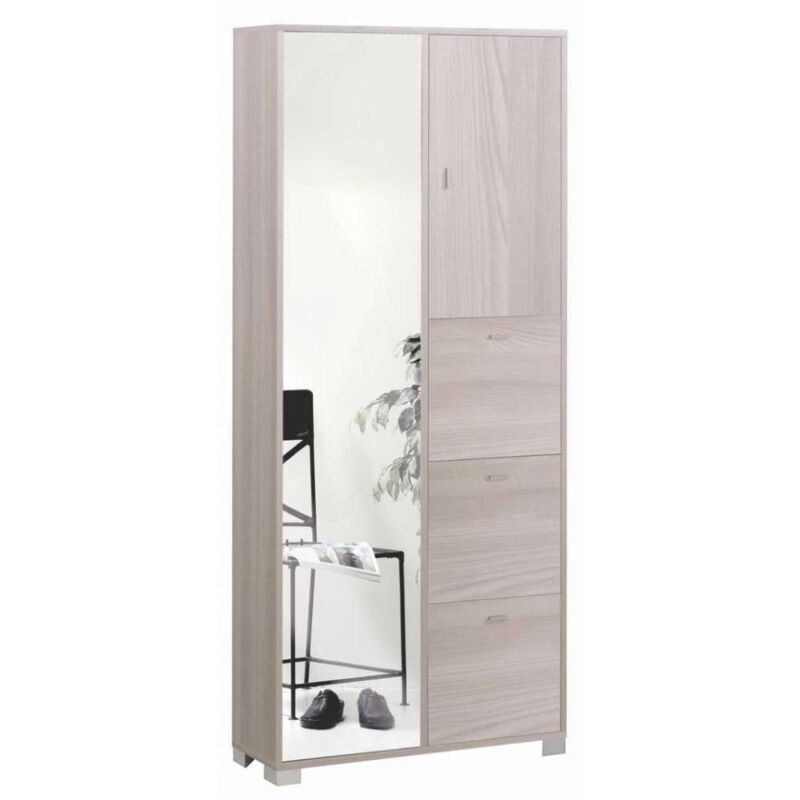foto del prodotto sarmog mobile multiuso 5 ante olmo con specchio 83x29x190 cm
