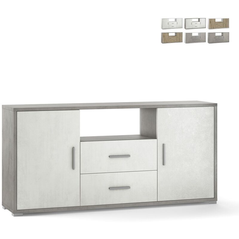 foto del prodotto sarmog - mobile porta tv soggiorno con due cassetti. cassettiera