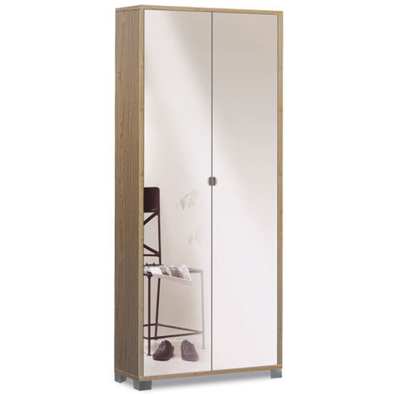 foto del prodotto sarmog - mobile scarpiera multiuso noce con 8 ripiani, dimensioni